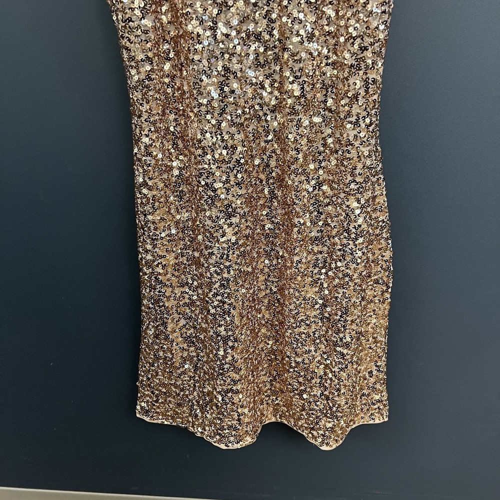 Blashe Solid Sequin Spaghetti Strap Dress Size Xl… - image 3